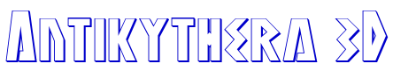 Antikythera 3D police de caractère